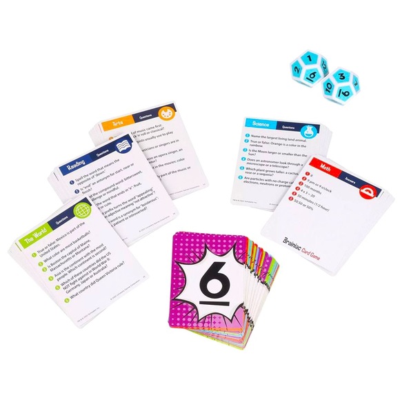 Scholastic Math Match Dice & Card Game Bonus Brainiac Game Included NEW!! - Picture 3 of 3